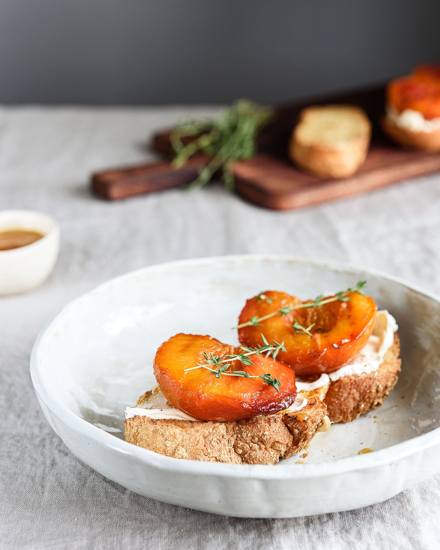 Grilled Peaches on Toast