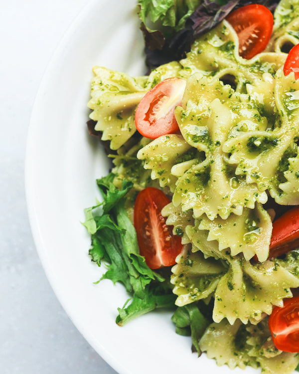Pesto Pasta with Feta Kates Kitchen
