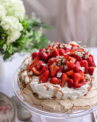 Cocoa and Berry Pavlova