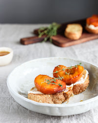 Grilled Peaches on Toast