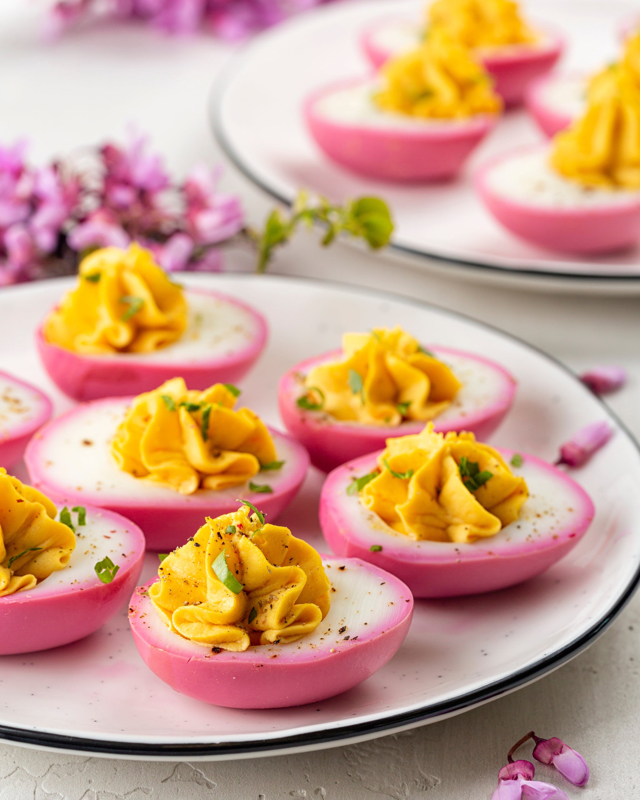 Pink Deviled Eggs