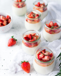 Yoghurt Mousse with Strawberry Compote