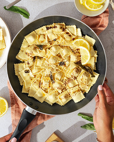Brown Butter Lemon & Sage Ravioli with Golden Crumb