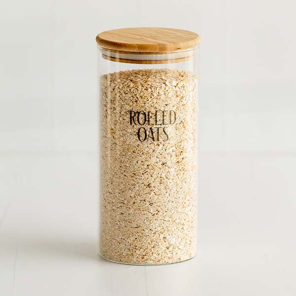 Glass Canister with Bamboo Lid 1.25L