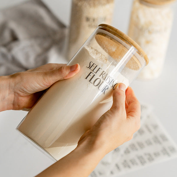 Glass Canister with Bamboo Lid 1.25L