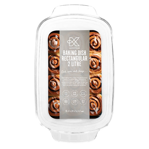 Glass Rectangular Baker 2L