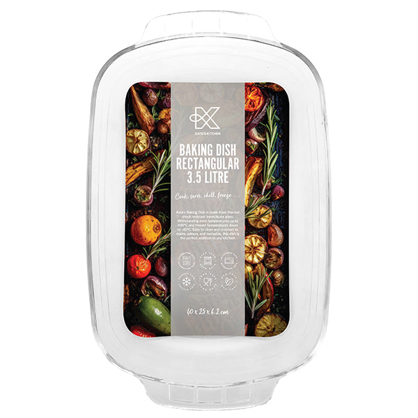 Glass Rectangular Baker 3.5L