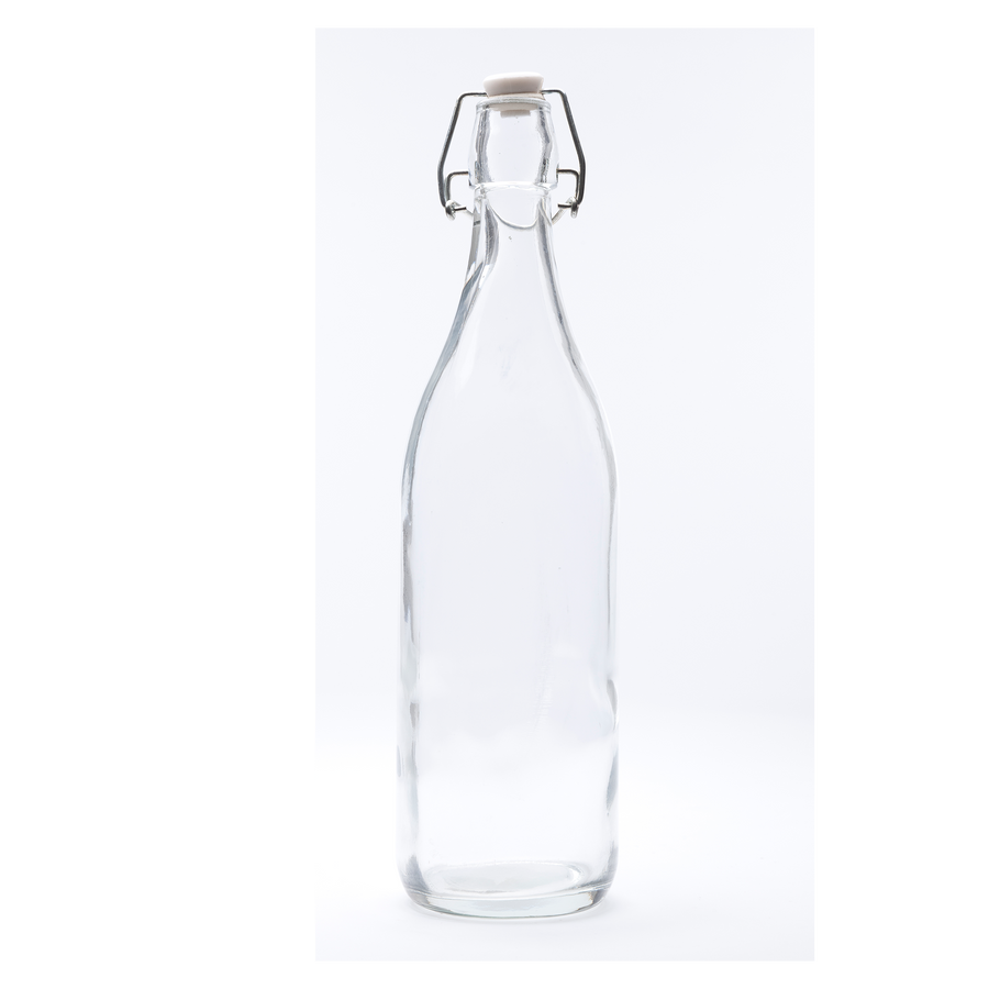 Buy round glass water bottle online nz 1 litre. stylish and functional for everyday use and when entertaining