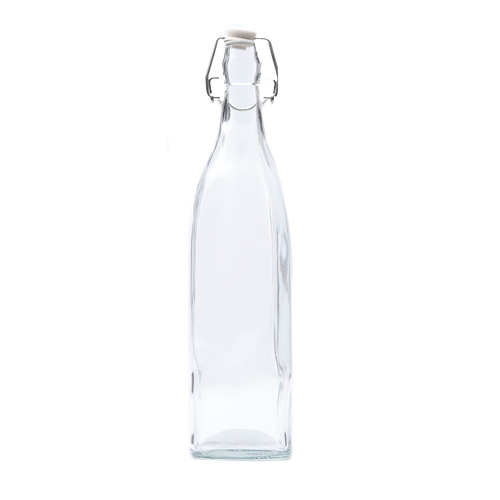 Buy square glass water bottle online nz 1 litre. stylish and functional for everyday use and when entertaining