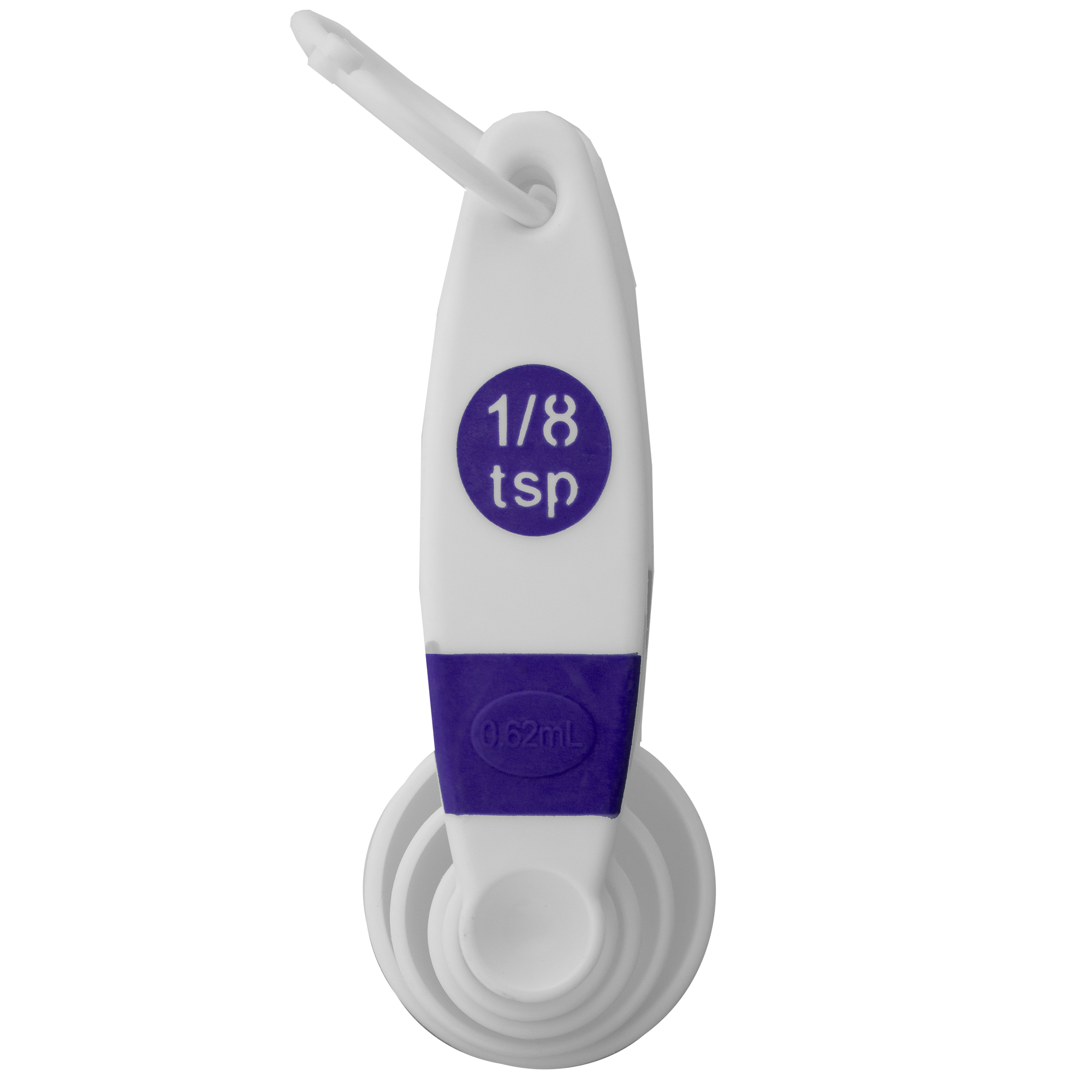 Kates Kitchen Measuring Spoons 6 Piece includes, 1/8 tsp, 1/4 tsp, 1/2 tsp, 1 tsp, 1/2 tbs and 1tbs