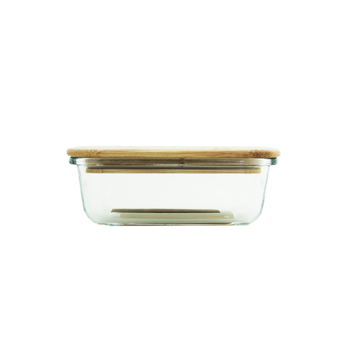 cute kates kitchen container with bamboo lid perfect for meal prep, lunch and leftovers!