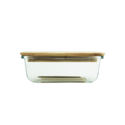 cute kates kitchen container with bamboo lid perfect for meal prep, lunch and leftovers!