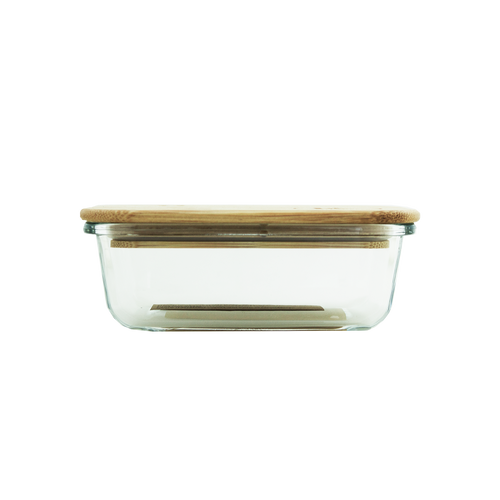 cute kates kitchen container with bamboo lid perfect for meal prep, lunch and leftovers!