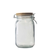 Square Glass Jar with Bamboo Lid 1250ml