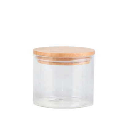 Glass Canister with Bamboo Lid 500ml