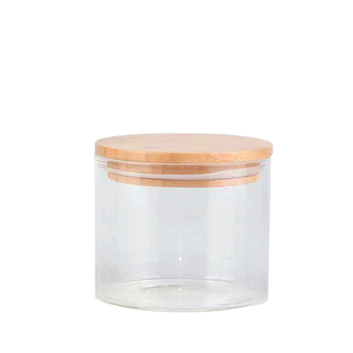 Glass Canister with Bamboo Lid 500ml