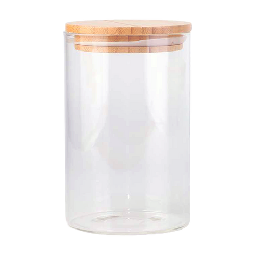 Glass Canister with Bamboo Lid 1L