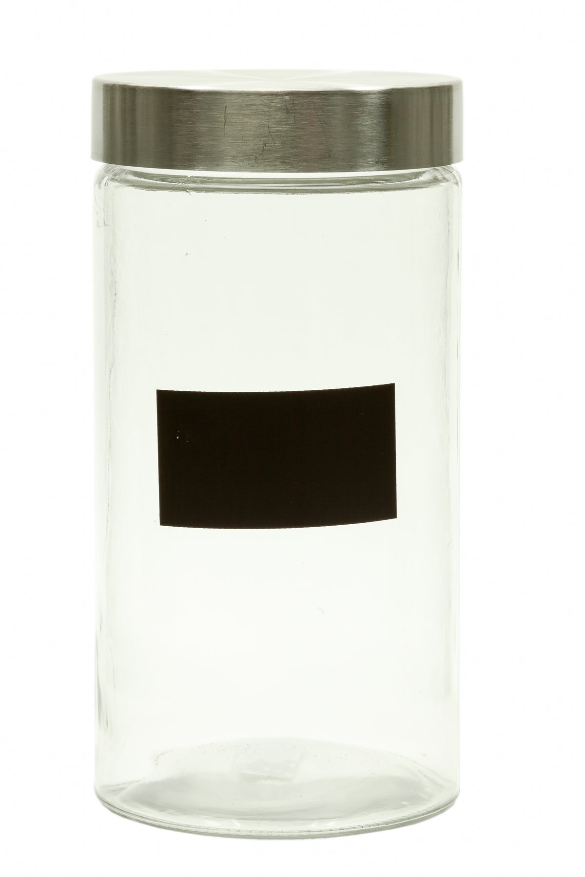 Kates Kitchen canister an all-purpose modern storage essentials in glass with tight-sealing stainless screwtop lids!