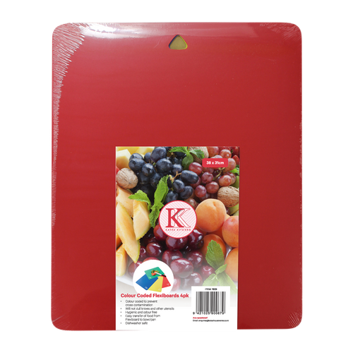 Coloured Cutting Board set for easy identification and to prevent cross contamination.