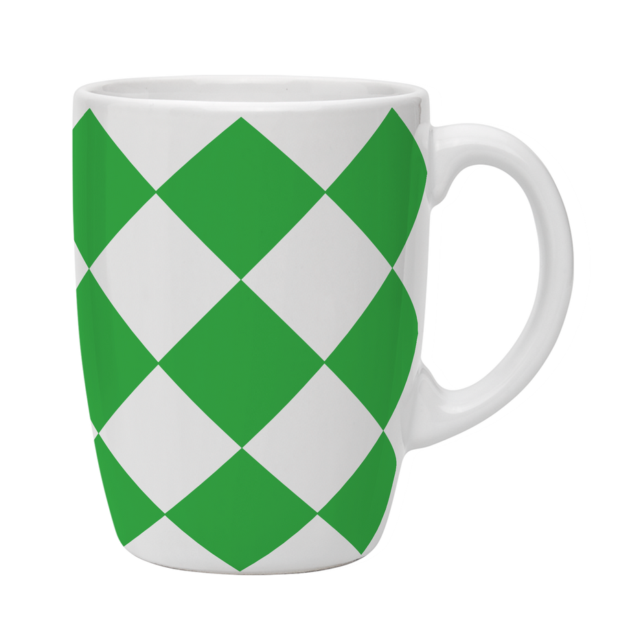 Kates Kitchen gorgeous green diamond mugs are perfect to mix and match to create your own collection. 
