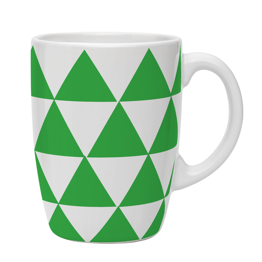 Kates Kitchen gorgeous green triangle mugs are perfect to mix and match to create your own collection. 