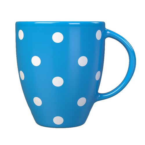 Kates Kitchen gorgeous blue spotted mug are perfect to mix and match to create your own collection. 