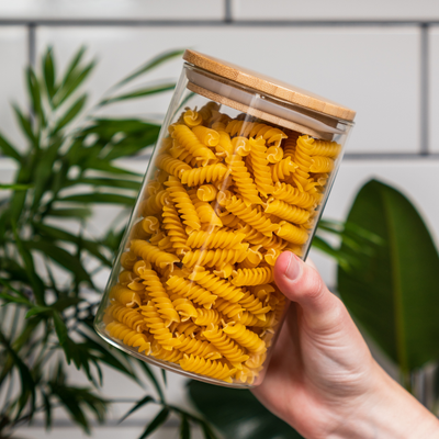 Glass Canister with Bamboo Lid 1L